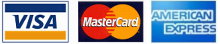 Visa, MasterCard, Amex